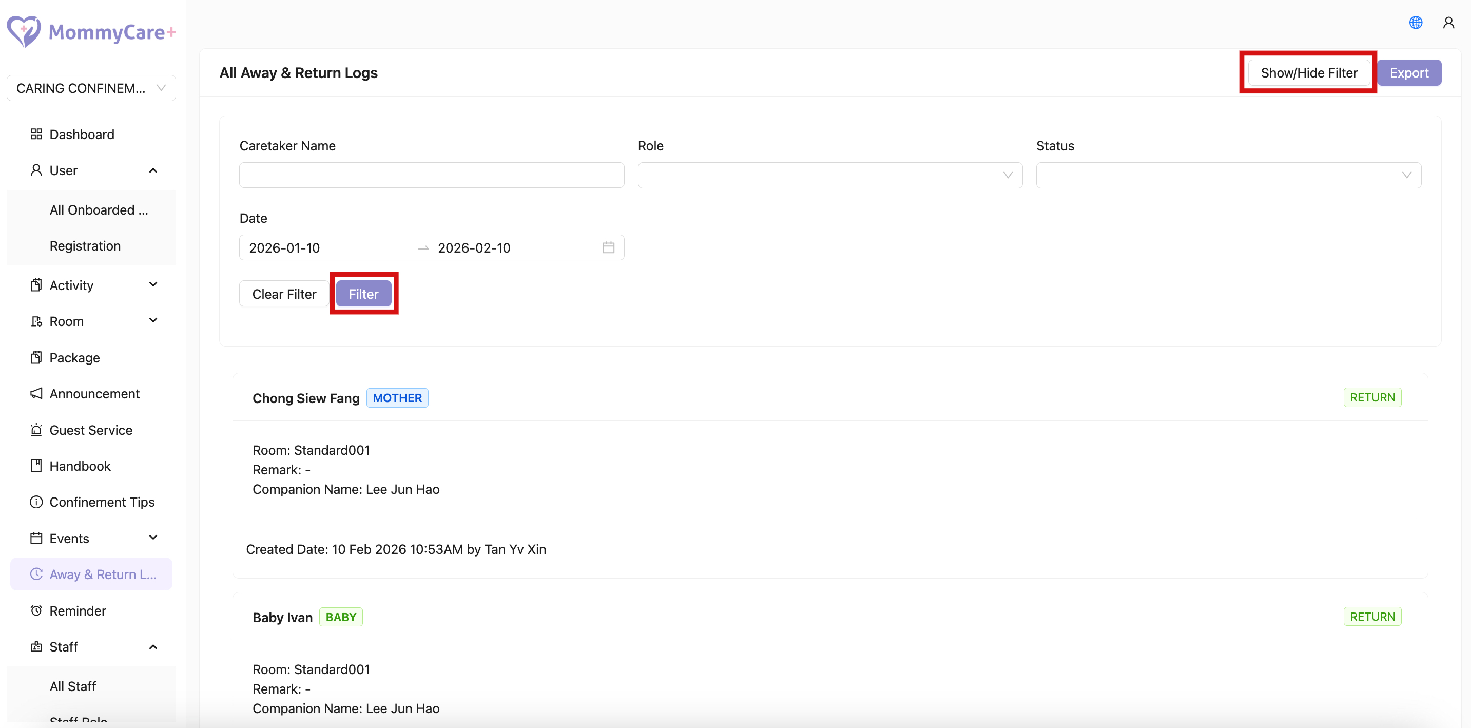 Filter Away &amp; Return Logs