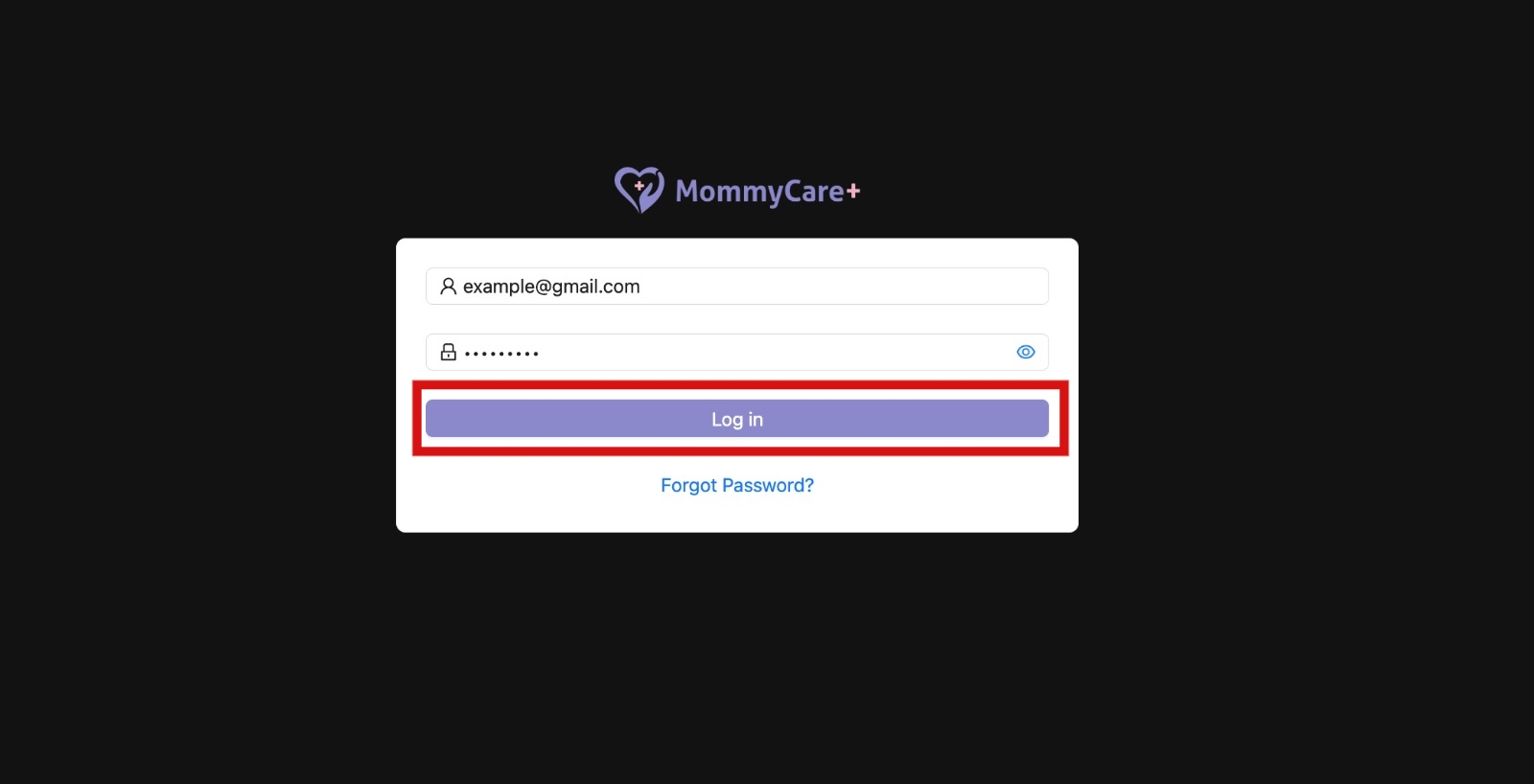 admin Login Email Screenshot