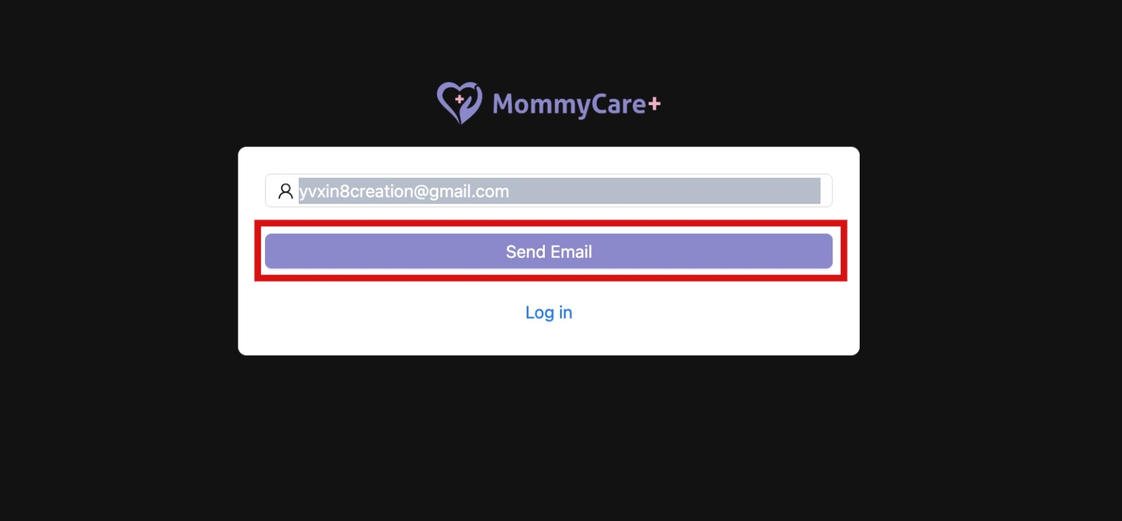 Forgot Password Link in Email Screenshot