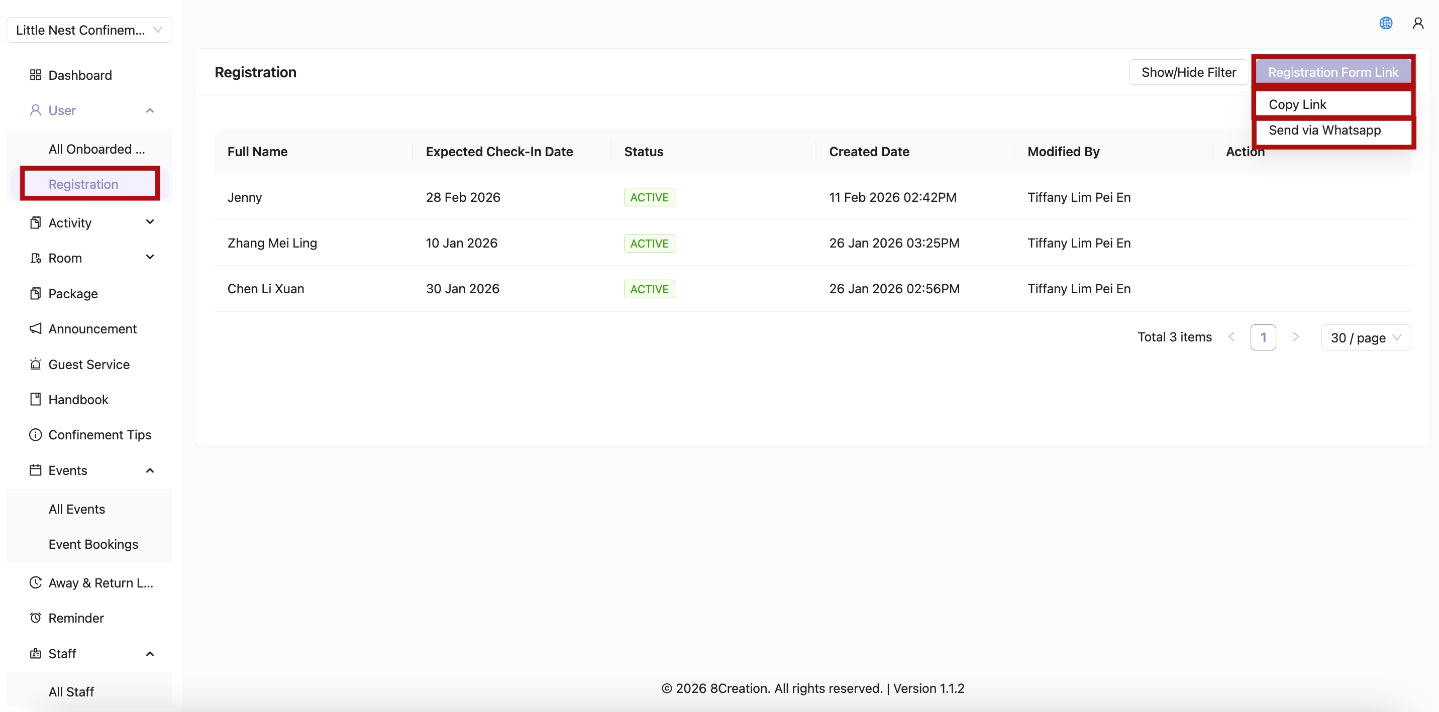 Onboarding in Admin Portal