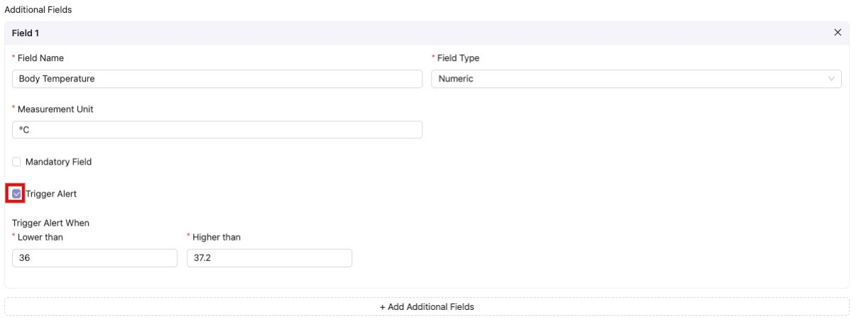 附加字段触发提醒 - 数字