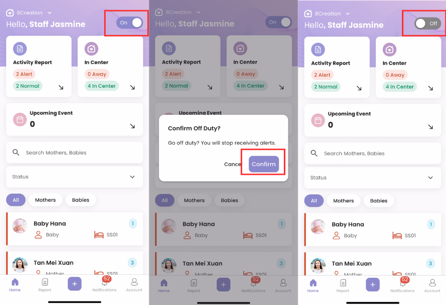 Service Request in Staff App