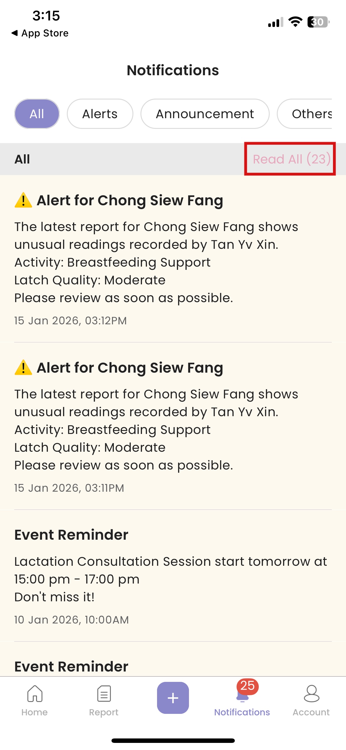 员工端标记所有通知为已读